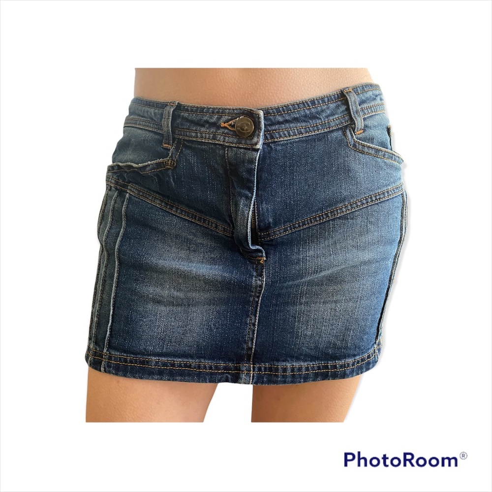 Just Cavalli Denim Mini Skirt (Size 6)